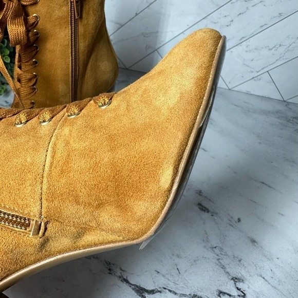 Sezane Alicia High Heel Leather Boots Size US 7 - Picture 9 of 15